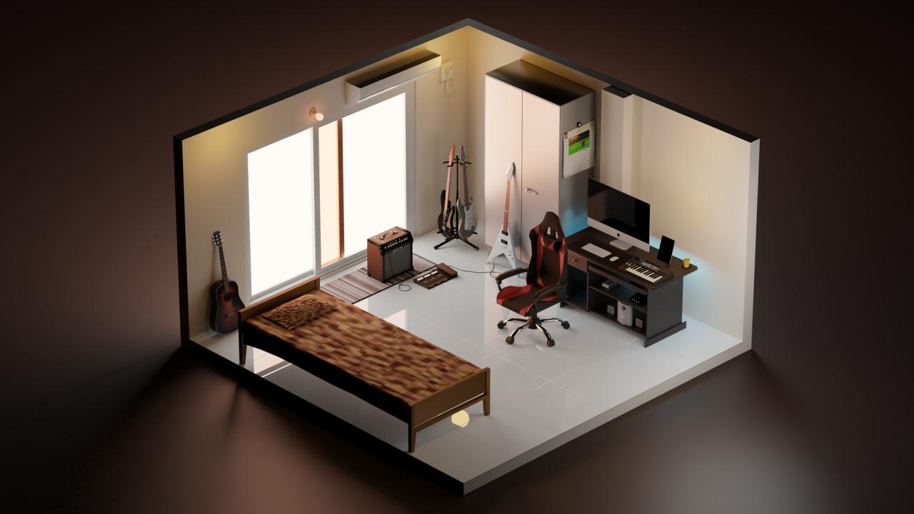 ArtStation - My Room - 3D Model Blender ArtStation - My Room - 3D Model Blender